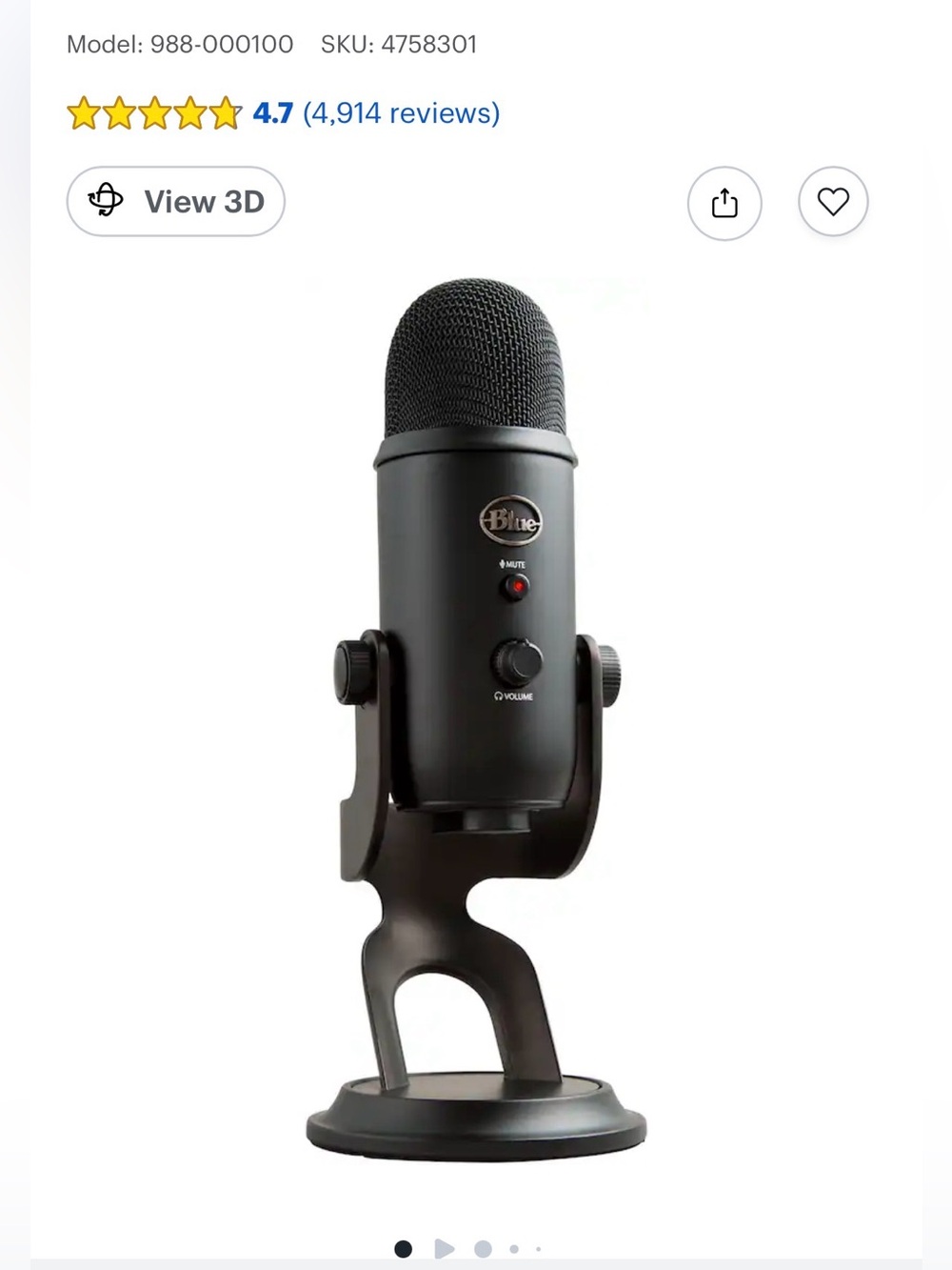 Blue Yeti USB Condenser Microphone